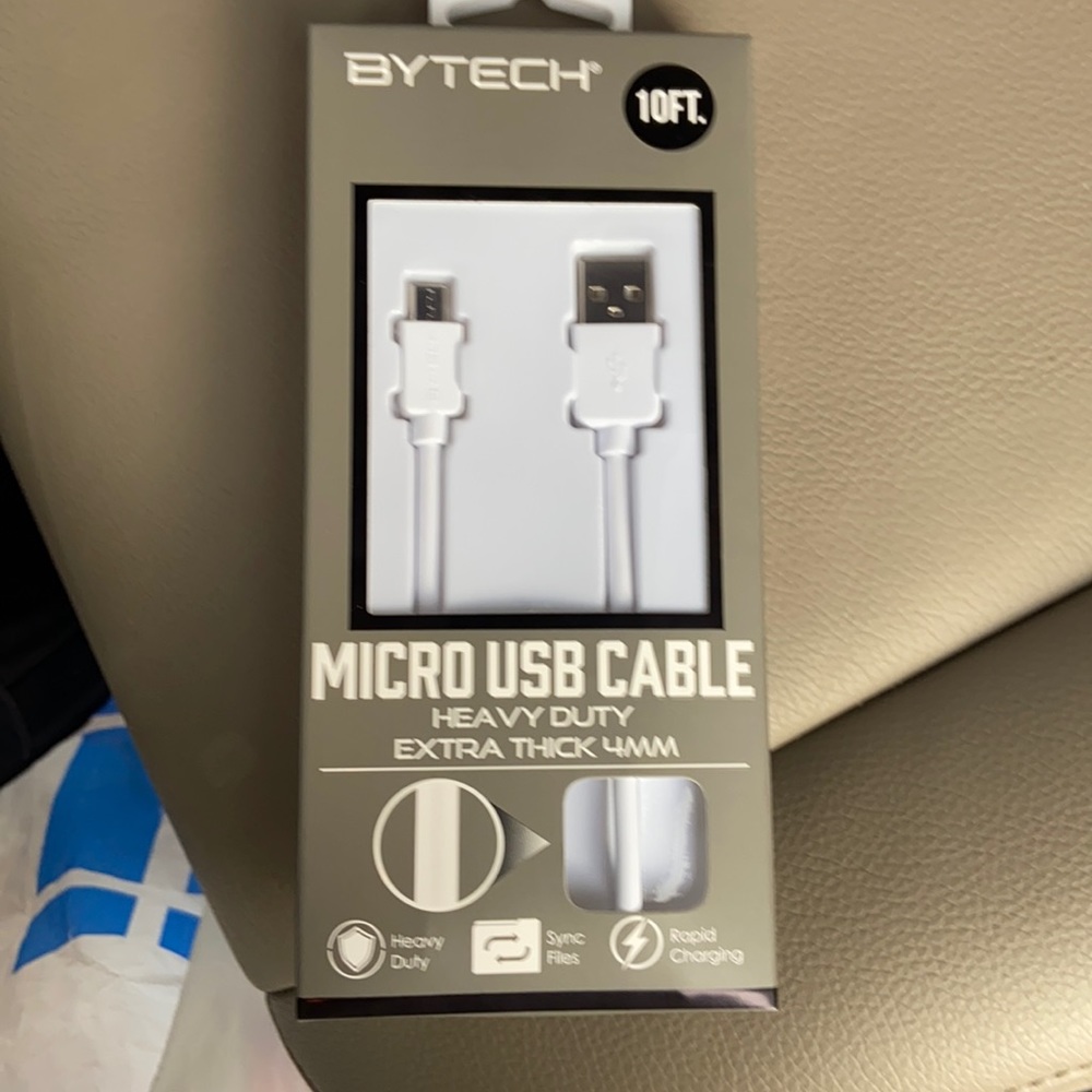 10ft micro usb charger